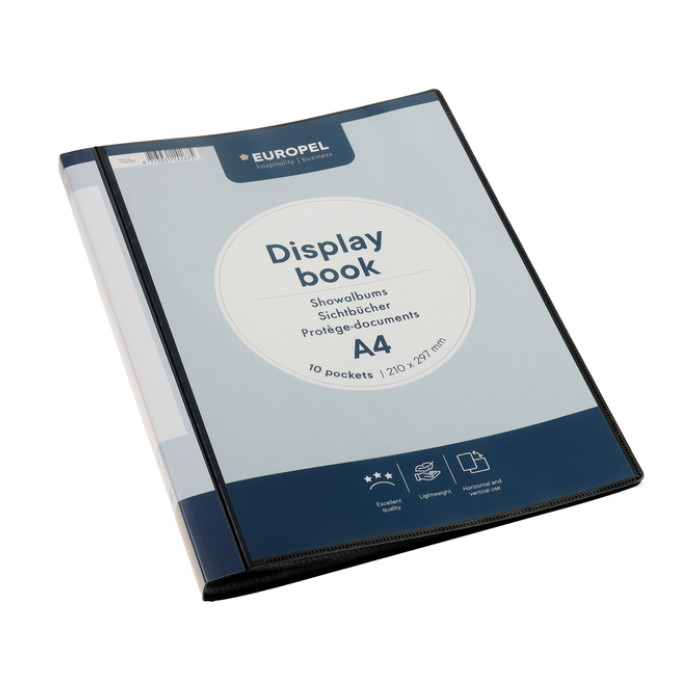 Showmap Europel Frontview A4 10-tassen antraciet