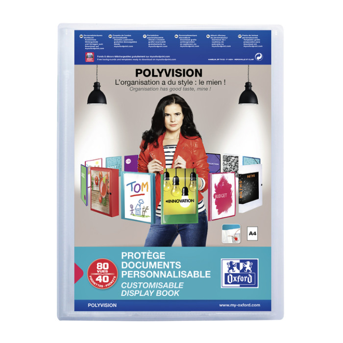 Showalbum Oxford Polyvision A4 40-tassen PP transparant
