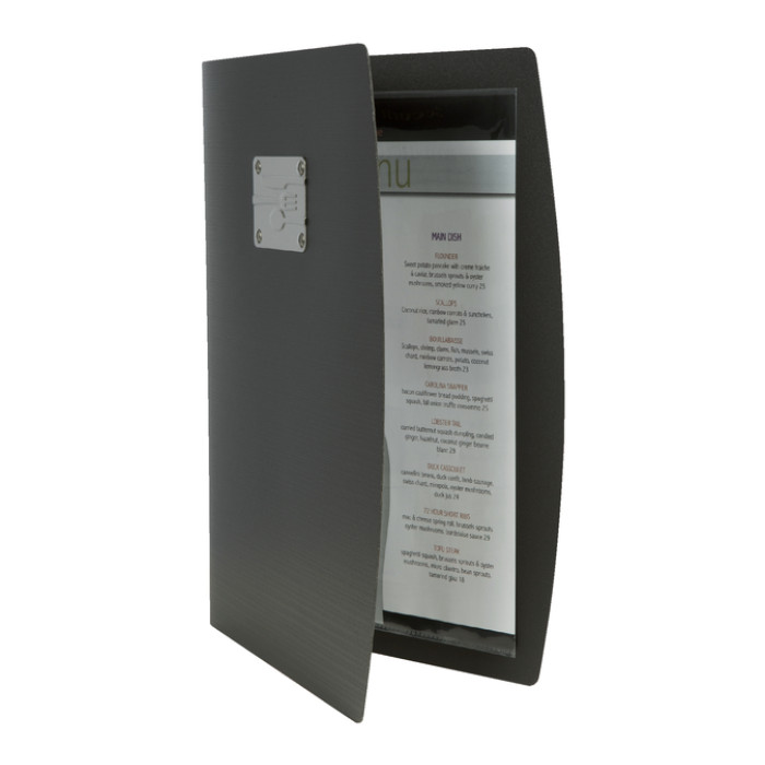 Menukaart Securit Rio A4 1 x 2 tassen zwart