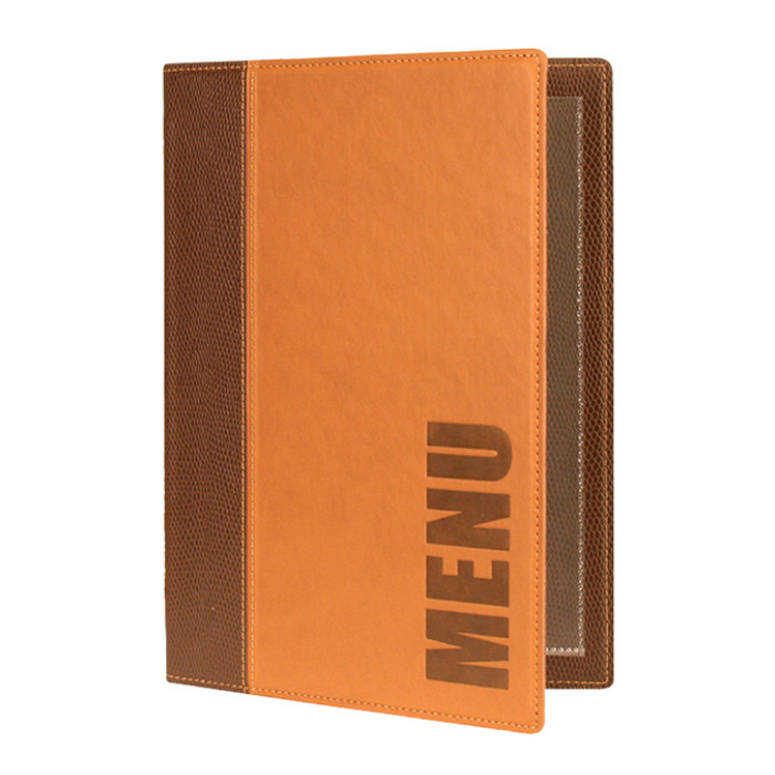 Menukaart Securit Trendy A5 1 x 2 tassen bruin