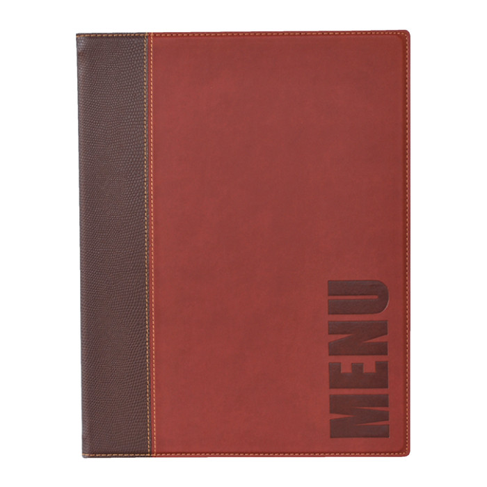 Menukaart Securit Trendy A5 1 x 2 tassen wijnrood