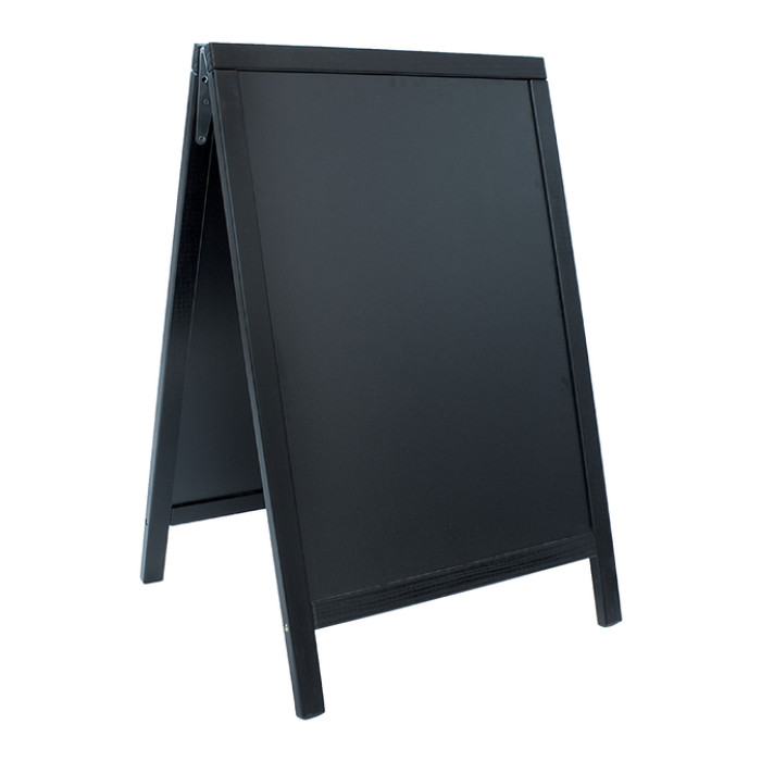 Stoepbord Securit 550x850x30mm zwart hout