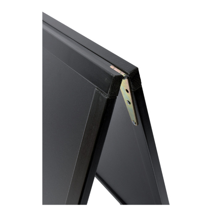 Stoepbord Securit 550x850x30mm zwart hout