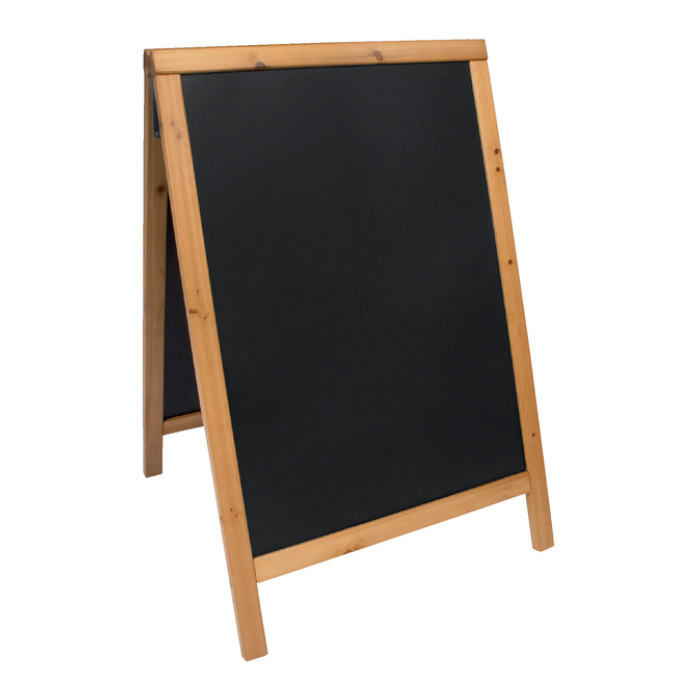 Stoepbord Securit 550x850x30mm teak hout