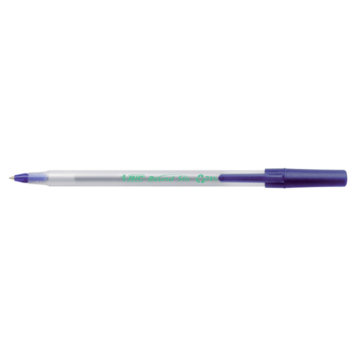 Balpen Bic Ecolutions round stic medium blauw