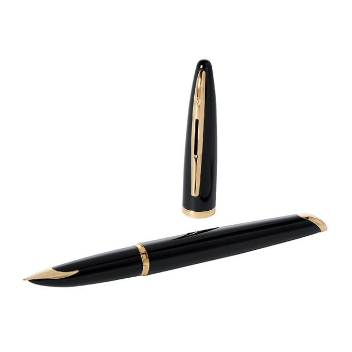 Vulpen Waterman Carene Sea black lacquer GT medium