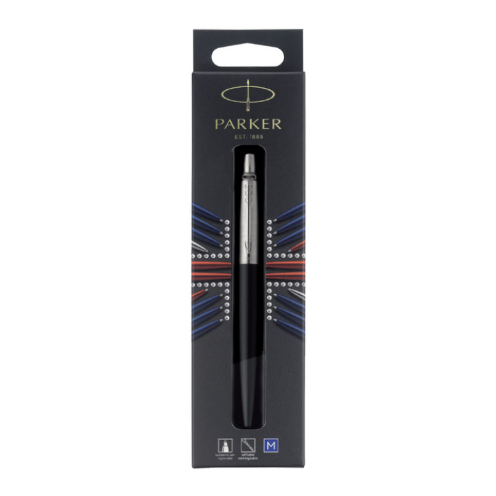 Balpen Parker Jotter Bond street black CT medium blister à 1 stuk