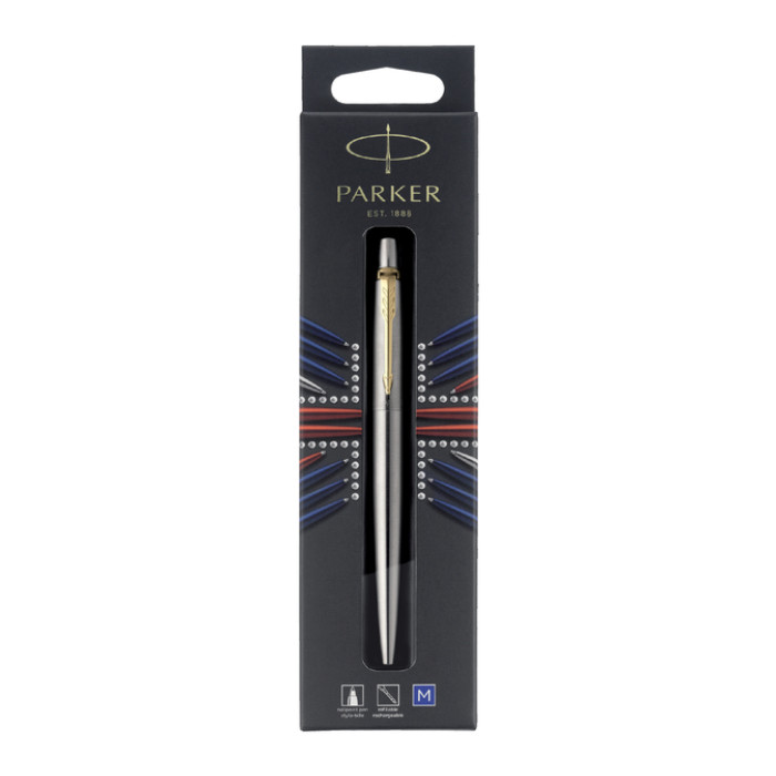 Balpen Parker Jotter stainless steel GT medium blister à 1 stuk