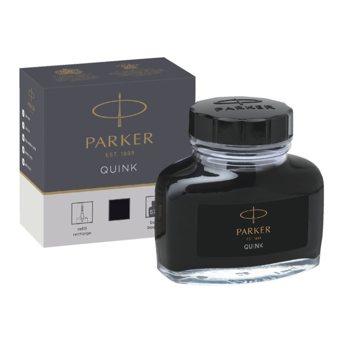 Vulpeninkt Parker Quink permanent 57ml zwart