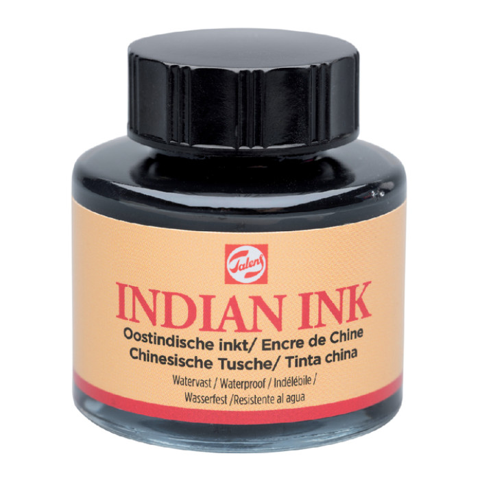 Oost-Indische inkt Talens zwart 30ml