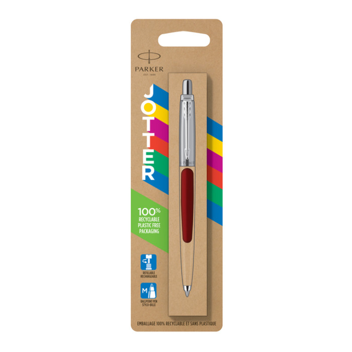 Balpen Parker Jotter Original red CT medium blister à 1 stuk