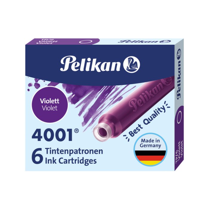 Inktpatroon Pelikan 4001 violet 6 stuks