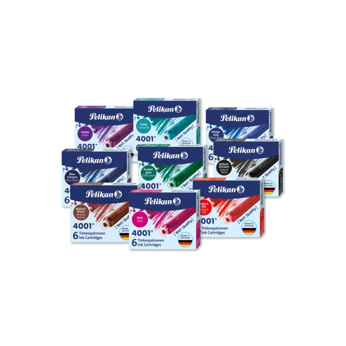 Inktpatroon Pelikan 4001 turquoise 6 stuks