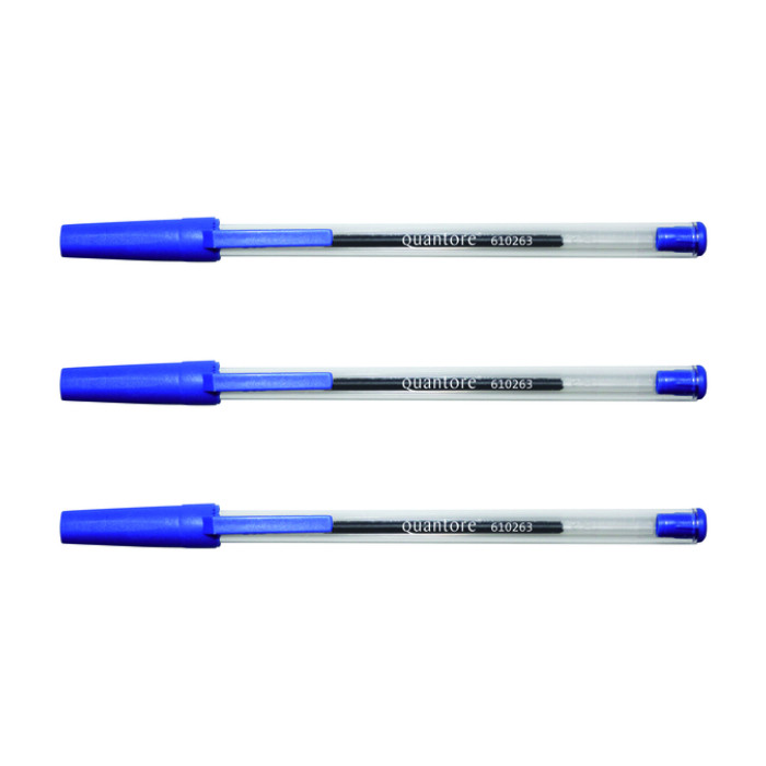 Balpen Quantore Stick blauw medium