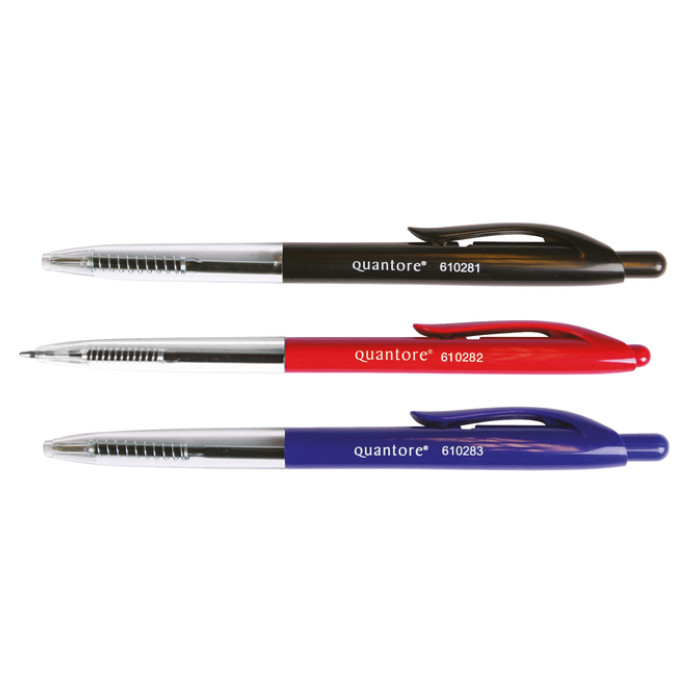 Balpen Quantore drukknop blauw medium
