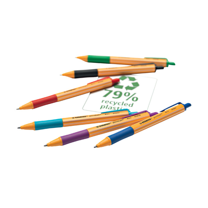 Balpen STABILO pointball 6030/36 medium groen