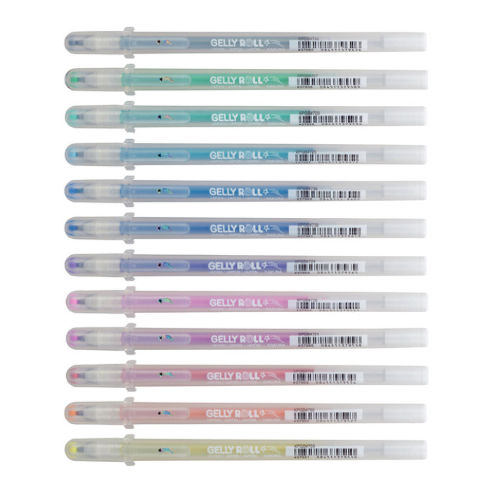 Gelschrijver Sakura Gelly Roll Stardust set à 12 kleuren