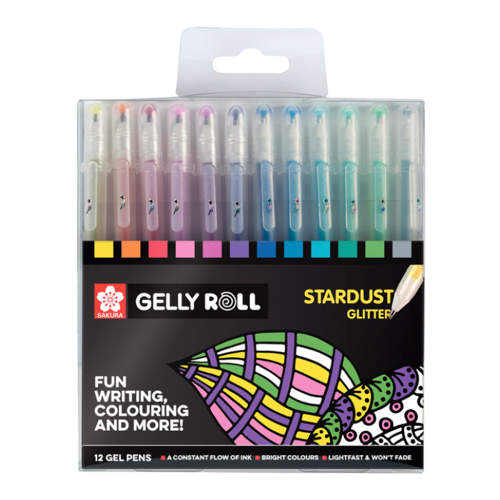 Gelschrijver Sakura Gelly Roll Stardust set à 12 kleuren