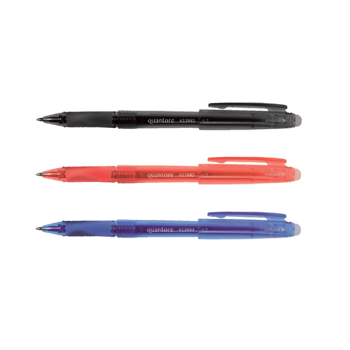 Gelschrijver Quantore erasable 0.7mm blauw