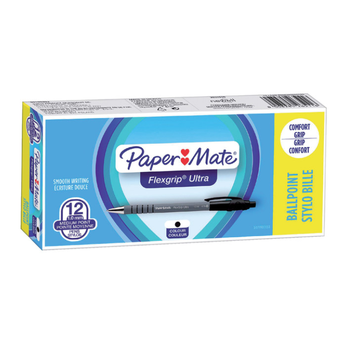 Balpen Paper Mate Flexgrip Ultra medium zwart