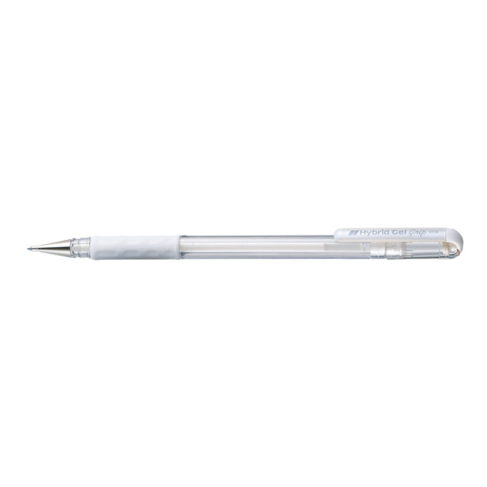 Gelschrijver Pentel K118 Grip medium wit