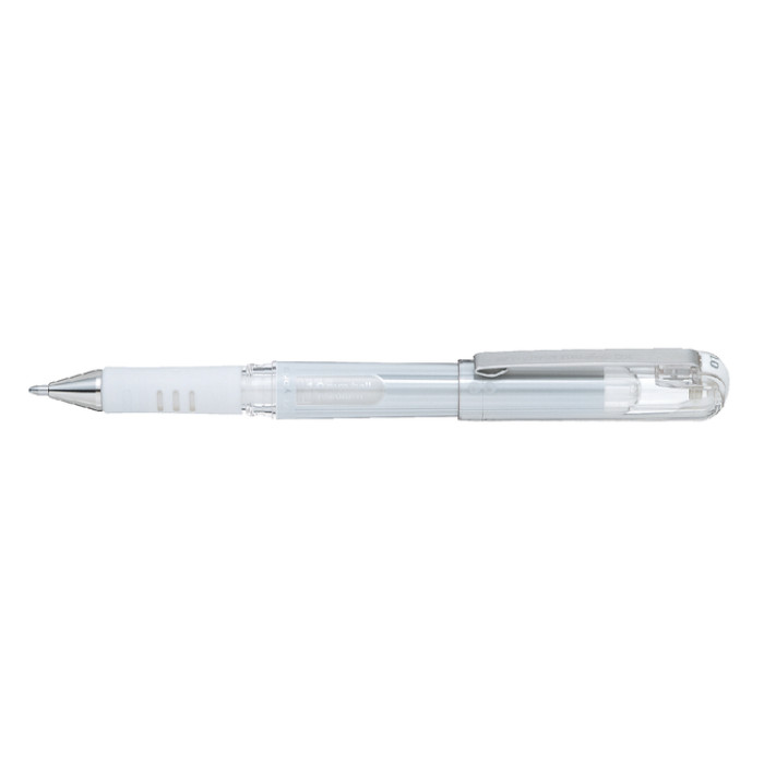 Gelschrijver Pentel K230M medium metallic wit