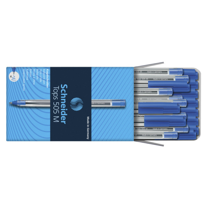 Balpen Schneider Tops 505 medium blauw