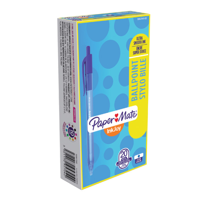 Balpen Paper Mate Inkjoy 100RT medium blauw