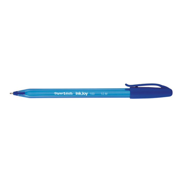 Balpen Paper Mate Inkjoy 100 medium blauw valuepack 80+20 gratis