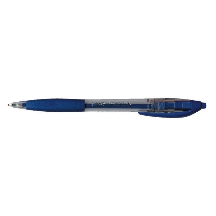 Balpen Bic Atlantis classic grip clic M blauw valuepack 30+6 gratis