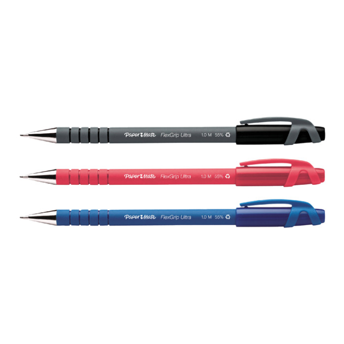 Balpen Paper Mate Flexgrip Ultra stick medium blauw
