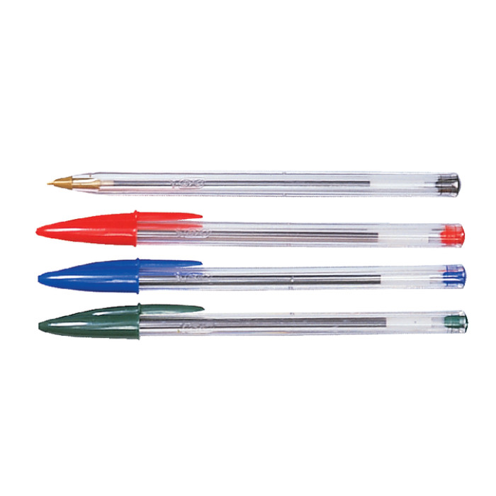 Balpen Bic Cristal medium assorti in tubo verpakking