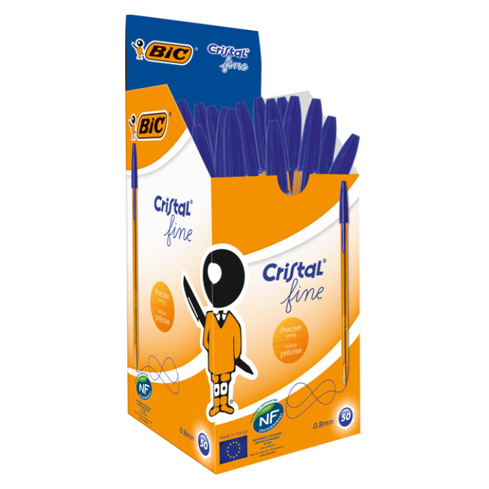 Balpen Bic Cristal fijn blauw