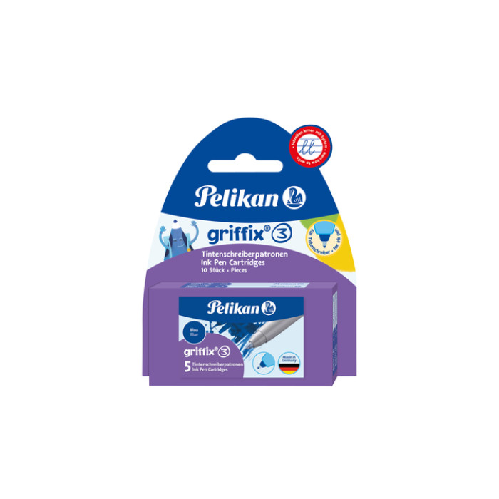 Balpenvulling Griffix blister 2X5stuks blauw