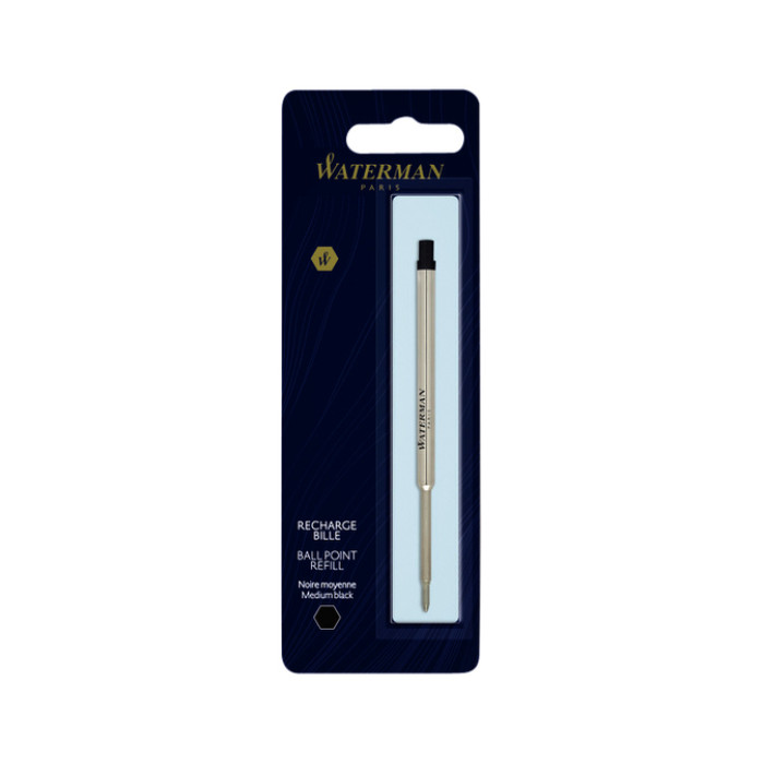 Balpenvulling Waterman medium zwart blister à 1 stuk
