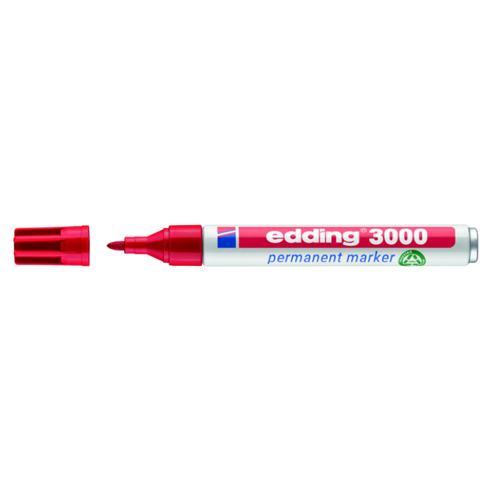 Viltstift edding 3000 rond 1.5-3mm rood