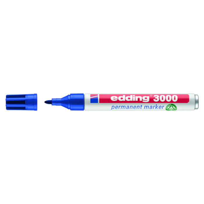 Viltstift edding 3000 rond 1.5-3mm blauw