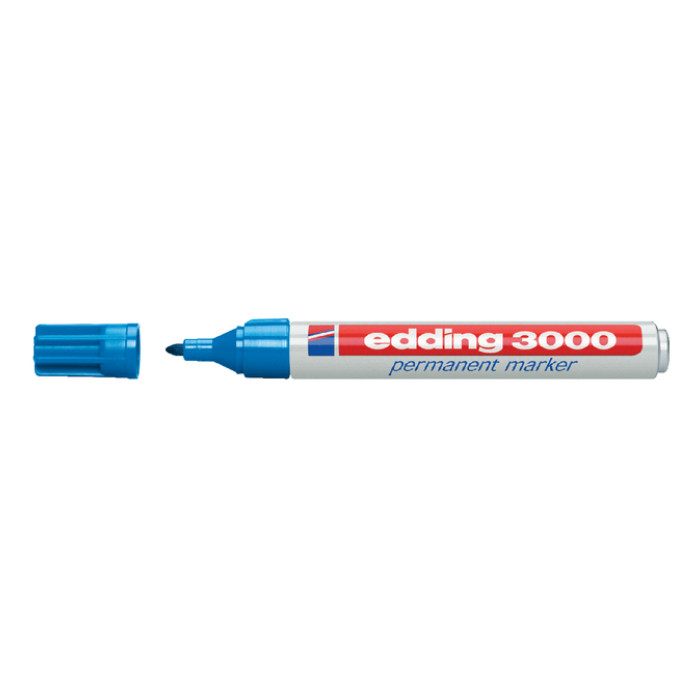 Viltstift edding 3000 rond 1.5-3mm lichtblauw