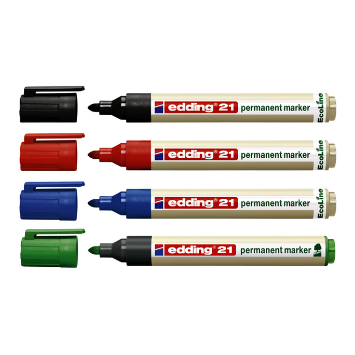 Viltstift edding 21 EcoLine rond rood 1.5-3mm