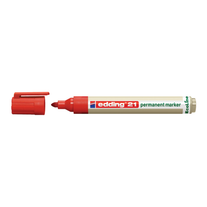 Viltstift edding 21 EcoLine rond rood 1.5-3mm