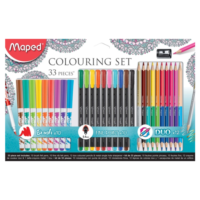 Tekenset Maped Graph'Peps 33-delig assorti