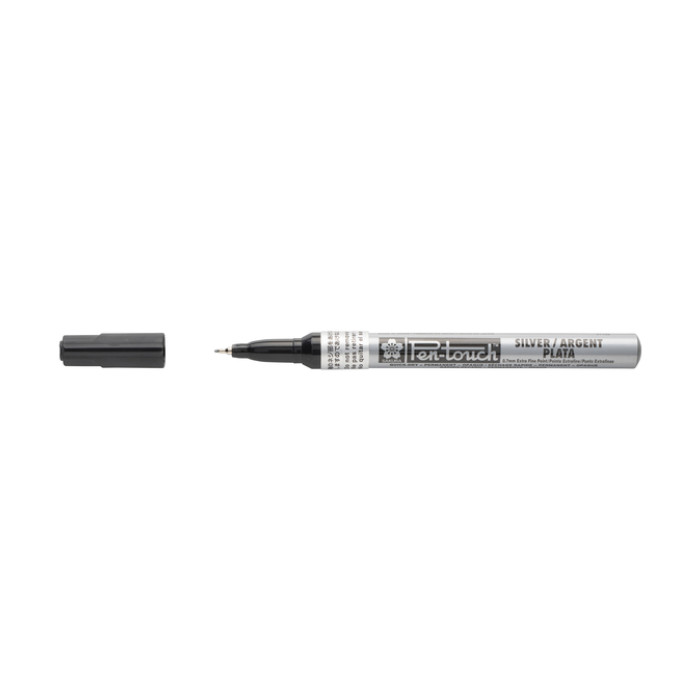 Viltstift Sakura Pen-touch extra fijn zilver