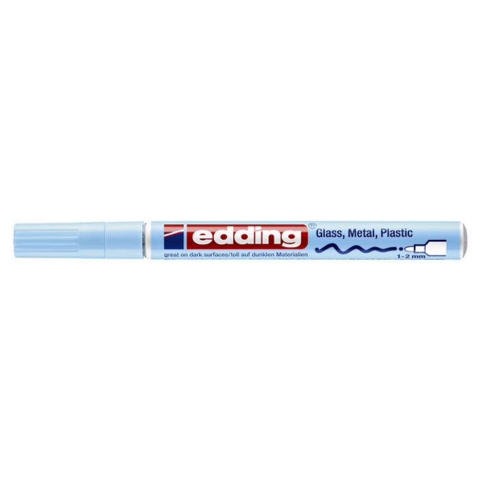 Viltstift edding 751 lakmarker rond 1-2mm pastel blauw