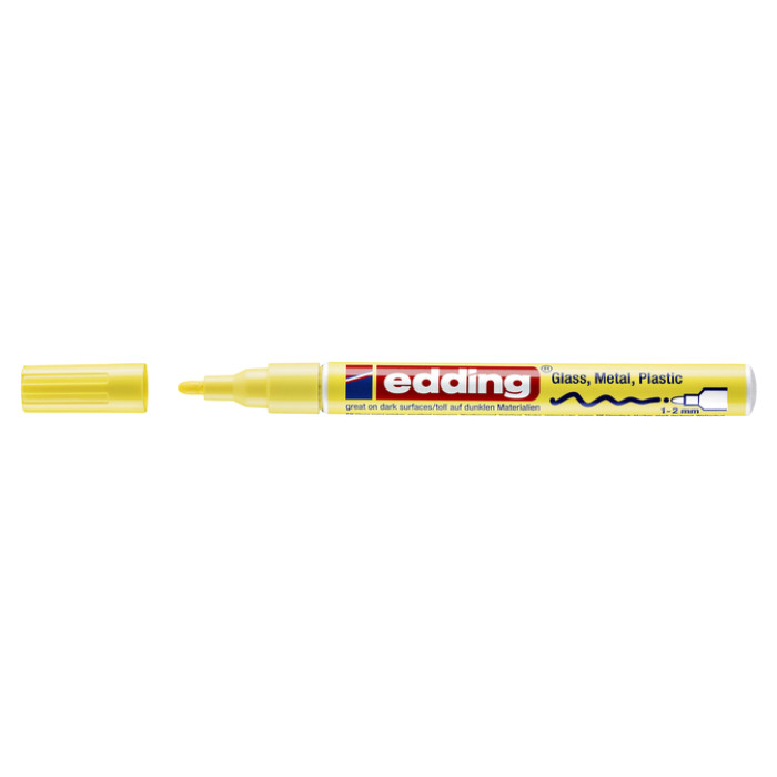 Paintmarker edding 751 op oliebasis 1-2mm pastel geel