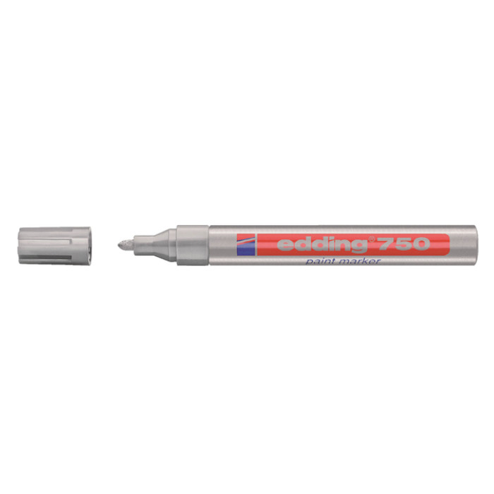 Paintmarker edding 750 op oliebasis 2-4mm zilver