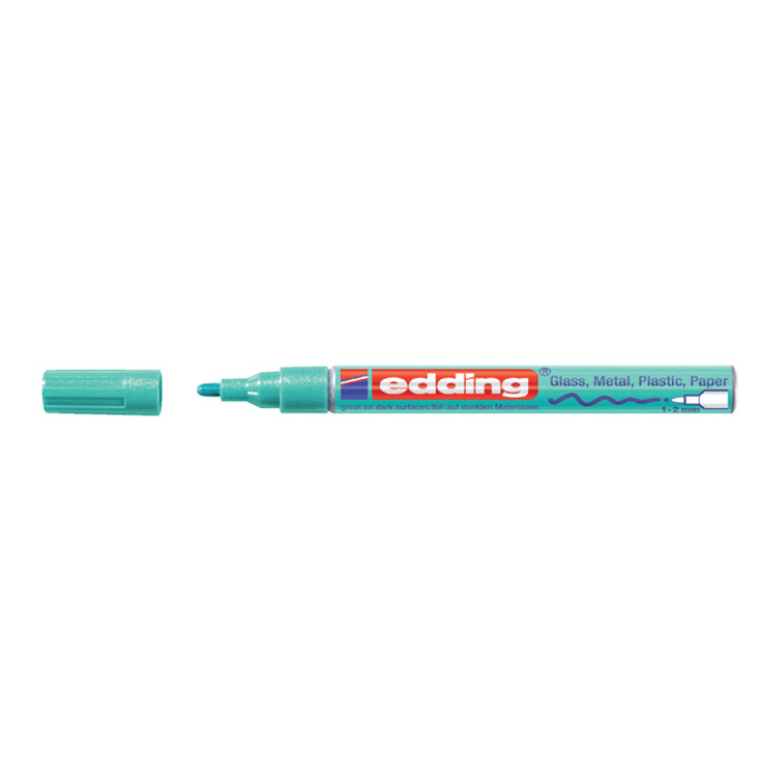 Paintmarker edding 751 op oliebasis 1-2mm metallic groen
