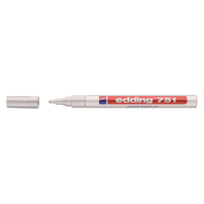 Paintmarker edding 751 op oliebasis 1-2mm wit