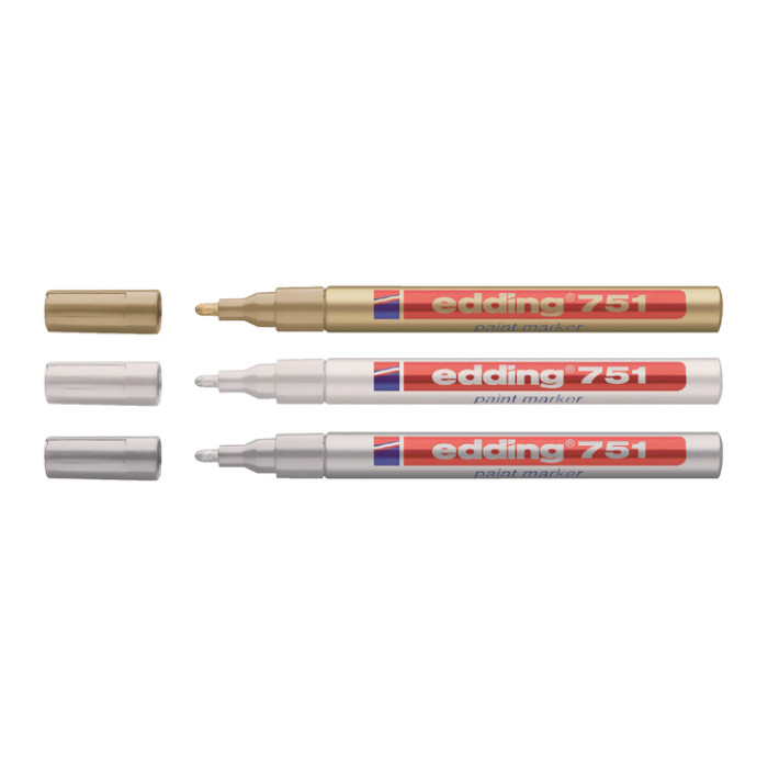 Paintmarker edding 751 op oliebasis 1-2mm goud