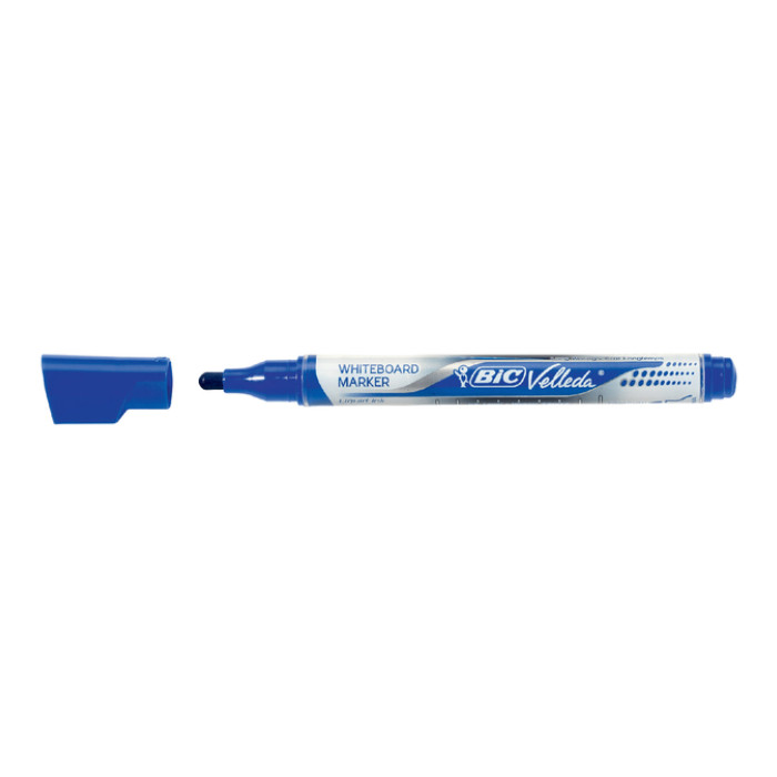 Whiteboardmarker Bic Velleda liquid rond medium blauw
