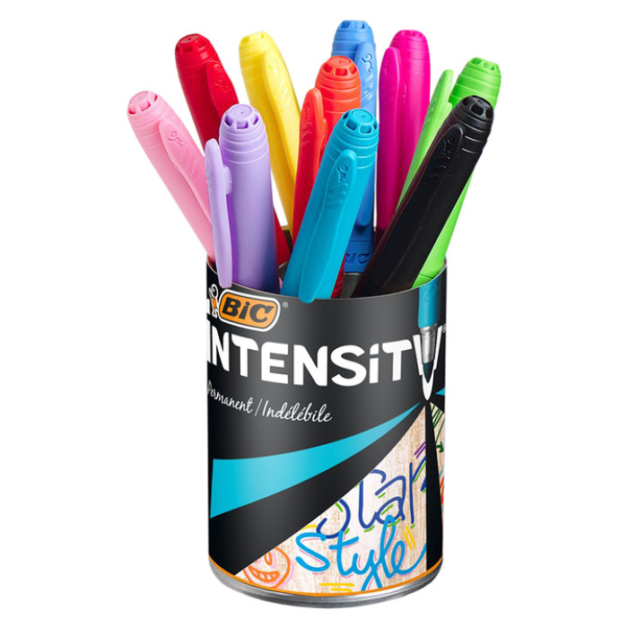Viltstift Bic Intensity rond medium assorti pot à 10 stuks